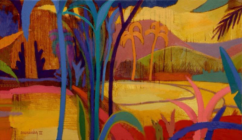 Paysage indonésien, œuvre de Diego Menéndez